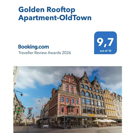 アパート Golden Rooftop Apartment-oldtown ヴロツワフ